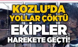 Kozlu'da yollar çöktü: Ekipler harekete geçti