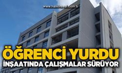 Öğrenci yurdu inşaatı sürüyor