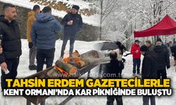 Tahsin Erdem, gazetecilerle kar pikniğinde buluştu