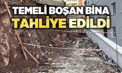 Temeli boşalan bina tahliye edildi!