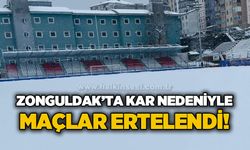 Zonguldak'ta, kar nedeniyle maçlar ertelendi!