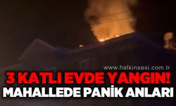 3 katlı evde yangın: Mahallede panik anları!