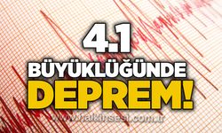 4.1 büyüklüğünde deprem!