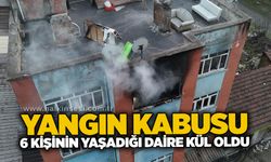 Yangın kabusu: 6 kişinin yaşadığı daire kül oldu