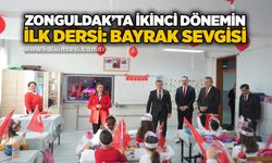 Zonguldak’ta ikinci dönemin ilk dersi: Bayrak sevgisi