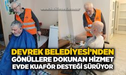 Devrek Belediyesi’nden gönüllere dokunan hizmet: Evde kuaför desteği sürüyor