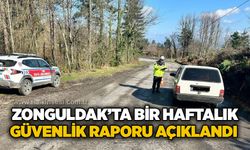 Zonguldak’ta bir haftalık güvenlik raporu açıklandı