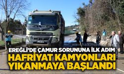 Ereğli’de çamur sorununa ilk adım: Hafriyat kamyonları yıkanmaya başlandı