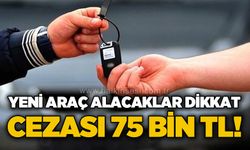 Yeni araç alacaklar dikkat: Cezası 75 Bin TL