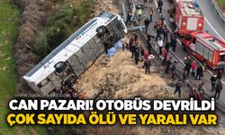 Can Pazarı! Otobüs devrildi, Çok sayıda ölü ve yaralı var