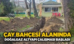 Çay Bahçesi alanında doğalgaz altyapı çalışması başladı