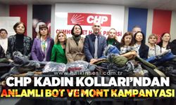 CHP Kadın Kolları'ndan bot ve mont kampanyası