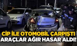 Cipe otomobil çarpıştı: Yaralanan olmadı