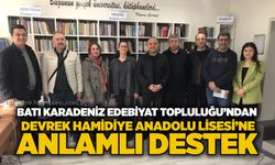 Batı Karadeniz Edebiyat Topluluğu’ndan Devrek Hamidiye Anadolu Lisesi’ne anlamlı destek