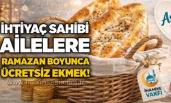 İhtiyaç sahibi ailelere Ramazan boyunca ücretsiz ekmek!