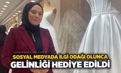 Sosyal medyada ilgi odağı olunca gelinliği hediye edildi