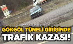Gökgöl Tüneli girişinde trafik kazası