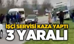 İşçi servisi orta refüje çıktı: 3 yaralı