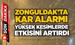 Zonguldak’ta kar alarmı: Yüksek kesimlerde etkisini artırdı