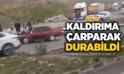 Kaldırıma çarparak durabildi