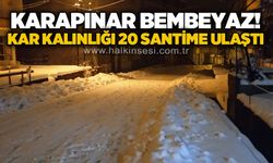 Karapınar bembeyaz: Kar kalınlığı 20 santimetreye ulaştı