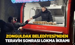 Zonguldak Belediyesi’nden teravih sonrası lokma ikramı