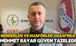Berber ve Kuaförler Odası’nda Mehmet Bayar güven tazeledi
