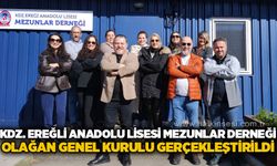 Kdz. Ereğli Anadolu Lisesi Mezunlar Derneği Olağan Genel Kurulu gerçekleştirildi
