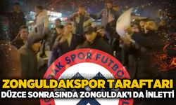 Zonguldakspor taraftarı Düzce sonrasında Zonguldak'ı da inletti...