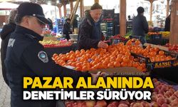 Pazar alanında denetimler sürüyor
