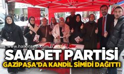 Saadet Partisi Gazipaşa'da kandil simidi dağıttı
