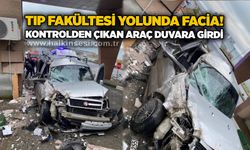 Tıp Fakültesi yolunda facia! Kontrolden çıkan araç duvara girdi