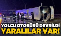 Yolcu otobüsü devrildi: Yaralılar var