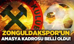 Zonguldakspor'un Amasyaspor kadrosu belli oldu