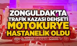 Zonguldak’ta trafik kazası dehşeti: Motokurye hastanelik oldu