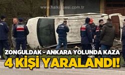 Zonguldak-Ankara yolunda minibüs kazası: 4 Yaralı