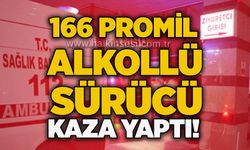 166 promil alkollü sürücü kaza yaptı!
