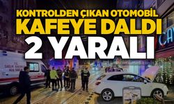 Kontrolden çıkan otomobil kafeye daldı: 2 yaralı