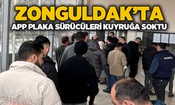 Zonguldak'ta APP plaka sürücüleri kuyruğa soktu