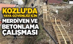 Kozlu’da yaya güvenliği için merdiven ve betonlama çalışması
