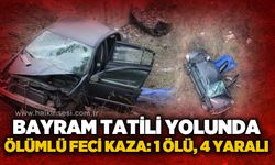 Bayram tatili yolunda ölümlü feci kaza: 1 ölü, 4 yaralı