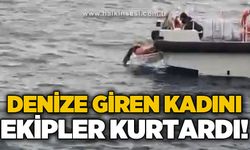 Denize giren kadını ekipler kurtardı!