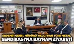 Erdemir Genel Müdürü Yazıcı’dan Türk Metal Sendikası’na bayram ziyareti