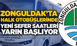 Zonguldak’ta Halk Otobüslerinde yeni sefer saatleri yarın başlıyor