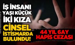 İş insanı yaşı küçük iki kıza cinsel istismarda bulundu: 44 yıl 6 ay hapis cezası aldı!