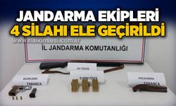 Jandarmadan silah operasyonu: 4 tabanca ele geçirildi