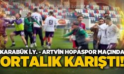 Karabük İdman Yurdu - Artvin Hopaspor maçında ortalık karıştı!