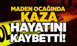 Maden ocağında kaza: Hayatını kaybetti!