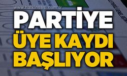 Partiye üye kaydı başlıyor: Tarih belli oldu