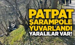 Patpat şarampole yuvarlandı: Yaralılar var!